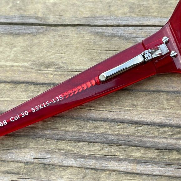 Christian Rothschild Eyeglasses Frame CR 68 Red Glasses Frame 53[]15 135 - Picture 8 of 12